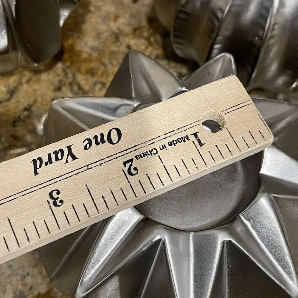 Geometric Modern‎ Tea Light Candle Holders 3.5 Inch Porcelain Silver 3 Item Set